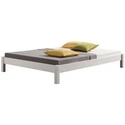 Idimex Futonbett Taifun 140X200 Cm , Weiß , Holz , Kiefer , Mode , 140x200 cm , FSC Mix , Schlafzimmer, Betten, Futonbetten