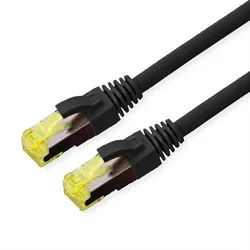 ROLINE Outdoor Patchkabel Cat.6A (Class EA) S/FTP (PiMF) LAN-Kabel, RJ-45 Männlich (Stecker), RJ-45 Männlich (Stecker) (30.0 cm), Litzendraht, LSOH schwarz