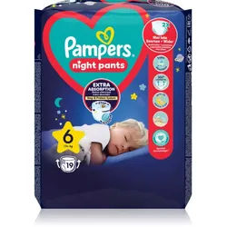 Pampers Night Pants Size 6 Einweg-Windelhöschen für die Nacht 13+ kg 19 St.