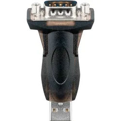 Goobay USB auf seriell RS232 Konverter/Adapter, Transparent - USB 2.0-Stecker (Typ A) > D-SUB/RS-232-Stecker (9-polig)