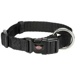 TRIXIE Hunde-Halsband Premium Halsband schwarz schwarz Größe: M-L Maße: 35-55 cm / 20 mm