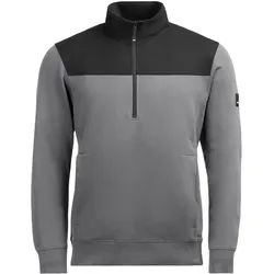 Zip-Sweatshirt "ROB" - 4XL - grau/schwarz