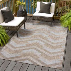 Teppich SANAT "Melissa 8004", blau, B:80cm H:10mm L:150cm, Kunstfaser, Teppiche, Teppich, Kurzflor, In -und Outdoor geeignet, Wohnzimmer