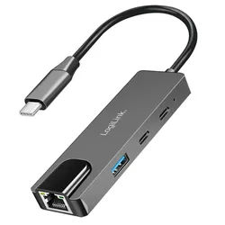 LOGILINK USB-C Hub UA0432 3Port 2,5G Gigabit Ethernet-Adapter