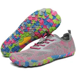 Saguaro Barfussschuhe Smart II (flexible Sohle, breite Zehenbox) grau/pink