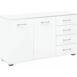 priess Kombikommode Barcelona mit 4 Schubkästen und Tür in 6 Farben weiß 123 cm x 71 cm x 38 cm