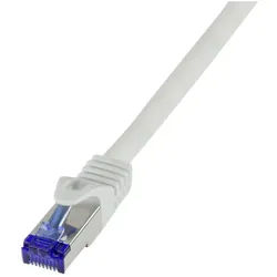 LogiLink LogiLink C6A032S RJ45 Patchkabel CAT 6a S/FTP 1.00 m Grau 1 St. Netzkabel, (100.00 cm) grau