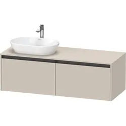 Duravit Ketho.2 Konsolenwaschtischunterbau wandhängend Taupe Matt 1400x550x459 mm - K24888L91910000 K24888L91910000