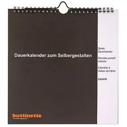 buttinette Bastel-Dauerkalender, schwarz, 23 x 24 cm