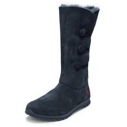 vitaform Damenschuhe Stiefel Veloursleder Stiefel blau 38 EU