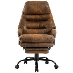 Mid.you Chefsessel , Braun, Schwarz , Metall, Kunststoff, Textil , Drehkreuz , 64x114-122x72 cm , Sitzfläche 360° drehbar , Büromöbel, Bürostühle, Chefsessel