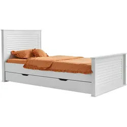 Xlmoebel Einzelbett Luxus Kinderbett aus Holz im eleganten Design für stilvolle Räume (1-tlg., Bett), Hergestellt in Europa weiß