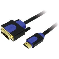 LogiLink LogiLink DVI / HDMI Adapterkabel DVI-D 18+1pol. Stecker, HDMI-A Stecke HDMI-Kabel, (100.00 cm) schwarz