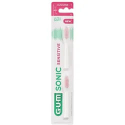 GUM Aufsteckbürste GUM Sonic Sensitive 2 Ersatzbürsten ultra soft
