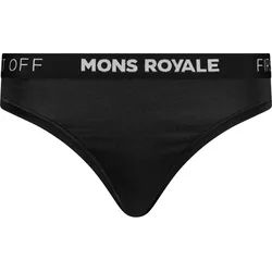 Mons Royale Womens Stratos Merino Thong black (1) S