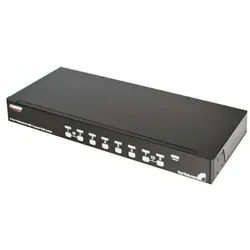 8 Port 1U Rack Befestigungskit USB KVM Switch mit OSD - KVM Switch - 8 Anschlüsse