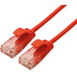 ROLINE GREEN UTP Patchkabel Cat.6A (Class EA), LSOH, slim, rot, 5 m