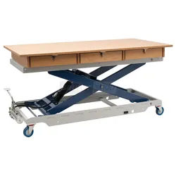 Beck Hubtisch HS300G mit Schubladenaufsatz
