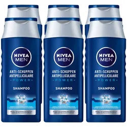 NIVEA Men Anti-Schuppen Power Shampoo 250 ml, 6er Pack