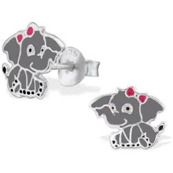 Order & Smile Schmuck Paar Ohrstecker Silber Kinder Ohrstecker „Elefantenbaby“ silberfarben