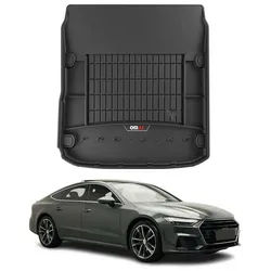 OMAC Kofferraummatte Kofferraumwanne für Audi A7 C8 Sportback 2018-2023 Premium 3D Schwarz (1 St), für Audi A7 C8 4K8 Sportback 2018-2024 Audi A7 C8 4K8 Sportback 2018-2024, Einfache Installation,Antirutsch,Leicht zu reinigen,Leichtgewicht schwarz
