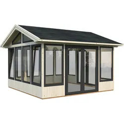 Palmako Pavillon Isabella 14,7 m2 - 90 mm - transparent tauchgrundiert