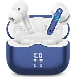 xinwld Bluetooth Kopfhörer 5.4 In Ear mit ENC und 40H Akku In-Ear-Kopfhörer (Automatische Verbindung nach dem Öffnen der Ladebox spart Zeit und macht die Nutzung besonders komfortabel, Kabellose Ohrhörer mit HiFi Sound, IP7 Schutz, LED Ladecase, USB-C) blau