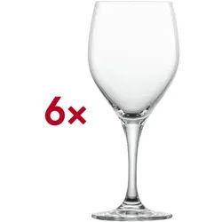 Zwiesel Glas 6x Wasser-/ Rotweinglas mit Füllstrich »Mondial« 445 ml transparent, 20.5 cm
