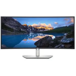 Dell TFT U3423WE 34.14IN TFT-Monitor (3440 x 1440 px, UltraWide Quad HD, 8 ms Reaktionszeit, 60 Hz, IPS, Curved, Lautsprecher, HDCP, Höhenverstellbar) silberfarben