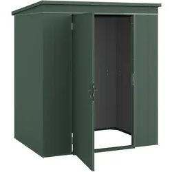 Weka Metall-Gerätehaus Gary Gr. 2 (192 x 148 cm) grün (RAL 6020)