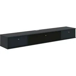 Hammel Furniture TV-Board Mistral Fernsehschrank, Medienmöbel, Hängend, mit Klappe mit Akustikstoff, Kabeldurchführung, Lowboard, B: 177 cm schwarz