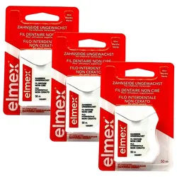 elmex Zahnseide 3x Elmex Zahnseide ungewachst Mint 3x 50 m