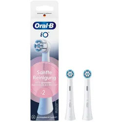 Oral-B Aufsteckbürsten Oral-B iO Sanfte Reinigung, Original Aufsteckbürsten, Weiß, 2er (pa...