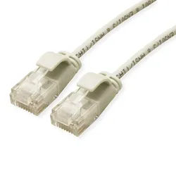 ROLINE GREEN UTP Patchkabel Cat.6A (Class EA), LSOH, slim, grau, 1,5 m