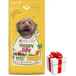 VERSELE-LAGA Happy Life Adult mit Huhn 12,5kg - Hundefutter für Erwachsene mit Huhn + Überraschung für den Hund