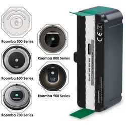 Akku kompatibel iRobot Roomba 500 600 700 800 900 2130LI 4374392 4376392 4462425 4502233 11702 Staubsauger-Akku 5800 mAh (14,4 V), Ersatzakku Saugroboter