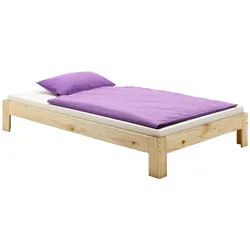 Idimex Futonbett Thomas 140X190 Cm , Naturfarben , Holz , Kiefer , Vintage , 140x190 cm , Schlafzimmer, Betten, Futonbetten