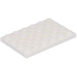 LEGO® 75 Stück Bauplatten, 4x6, Weiß Spielbausteine