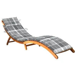 vidaXL Gartenliege Sonnenliege mit Auflage Massivholz, 1 St.
