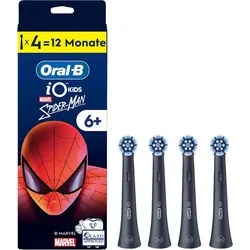 Oral-B Aufsteckbürsten iO Kids 6+ Marvel Spiderman, Sanft zu wackeligen Zähnen & Zahnfleisch, ab 6 Jahren schwarz