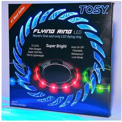 TOSY TOSY Flying Ring / Disc –mit LED, (Mehrfarbig), superhell, Lost-Mode Magnetspielbausteine