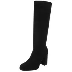 Ital-Design Kniehohe Damenstiefel mit Blockabsatz für vielseitige Anlässe High-Heel-Stiefel (90514939) Blockabsatz Stiefel in Schwarz schwarz 37 EU