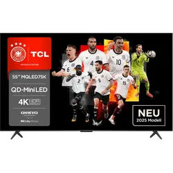 TCL 55MQLED75K QLED Mini LED-Fernseher (55 Zoll, 4K Ultra HD) schwarz