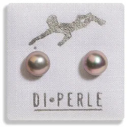 Adelia ́s Paar Ohrstecker Damen Perlenschmuck 925 Silber Süsswasser Perlen Ohrstecker, Damen Perlenschmuck grau