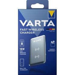 Varta Fast Wireless Charger, Qi, 5V/9V, silber USB Micro-B