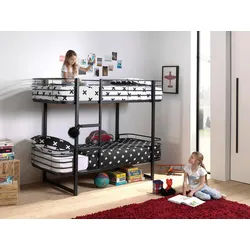 Etagenbett Oscar Schwarz inkl. Lattenrost ca. 90x200cm