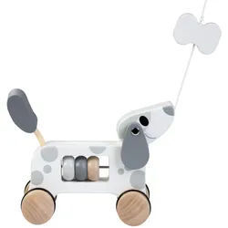 My Baby Lou Ziehfigur , Grau, Naturfarben, Weiß , Holz , Schima , massiv , 8x15x20 cm , EN 71 , Spielzeug, Holzspielzeug