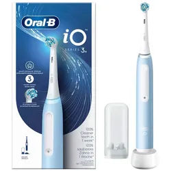 Oral-B Elektrische Zahnbürste iO Series 3 - ice blue, Aufsteckbürsten: 1 St. blau