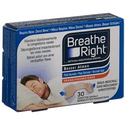 Besser Atmen Breathe Right Nasenstrips beige, groß