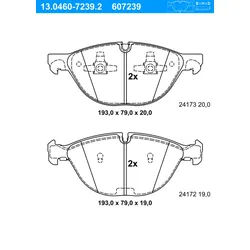 ATE Bremsbelagsatz, Scheibenbremse 13046072392 für BMW